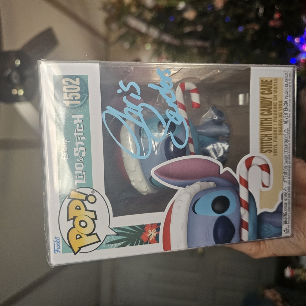 Funko Pop! Disney Lilo & Stitch Santa Stitch AUTOGRAPHED BY CHRIS SANDERS